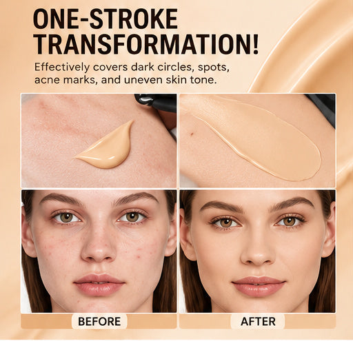 PECOLOVERS Second-Skin Matte Foundation – Full Coverage, 30 mL