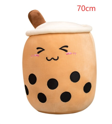 Melixy Boba Buddy Plush – Strawberry Milk Cup