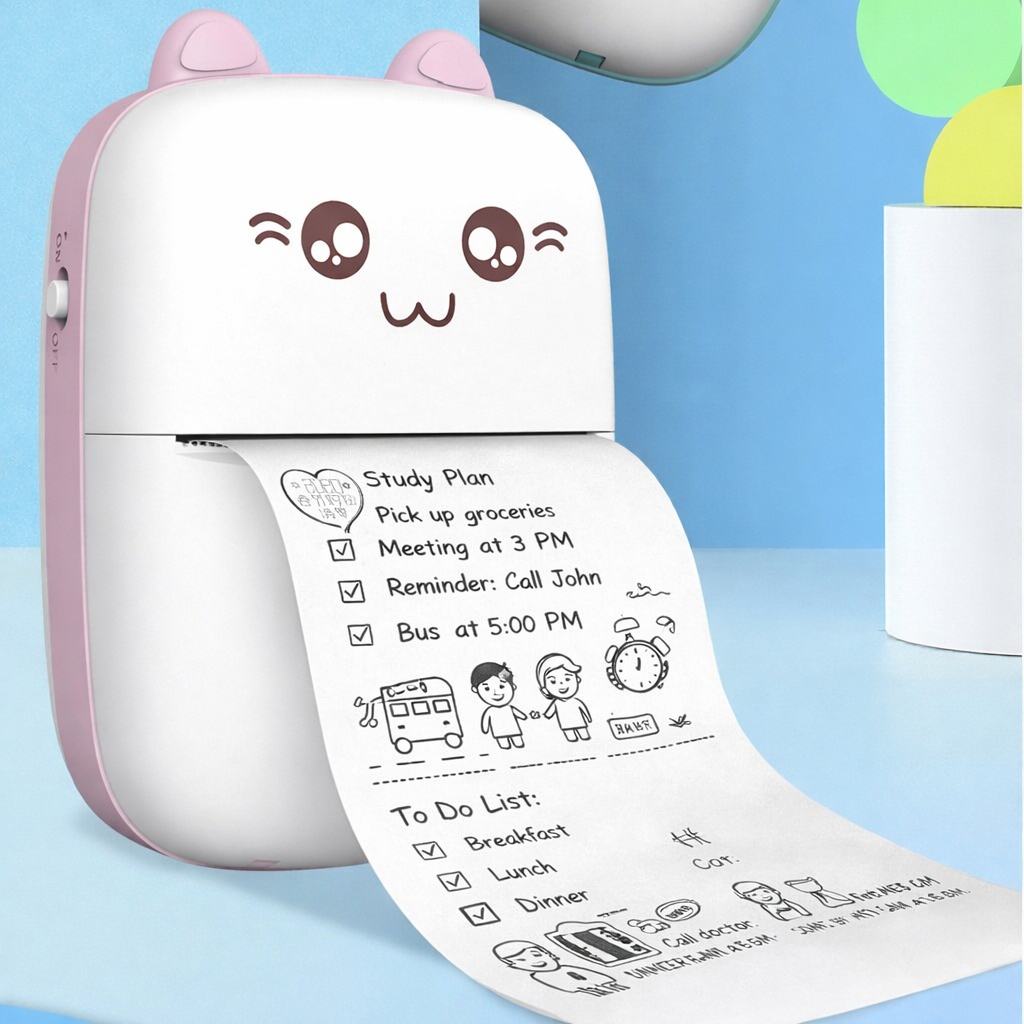 Melixy Mini Pocket Printer – Bluetooth Thermal Photo & Label Printer