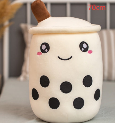 Melixy Boba Buddy Plush – Strawberry Milk Cup