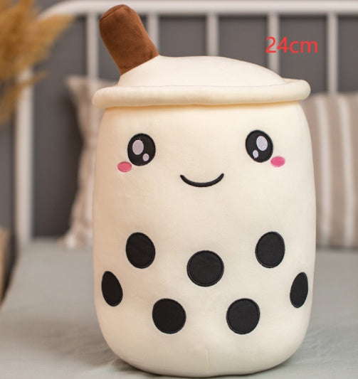 Melixy Boba Buddy Plush – Strawberry Milk Cup