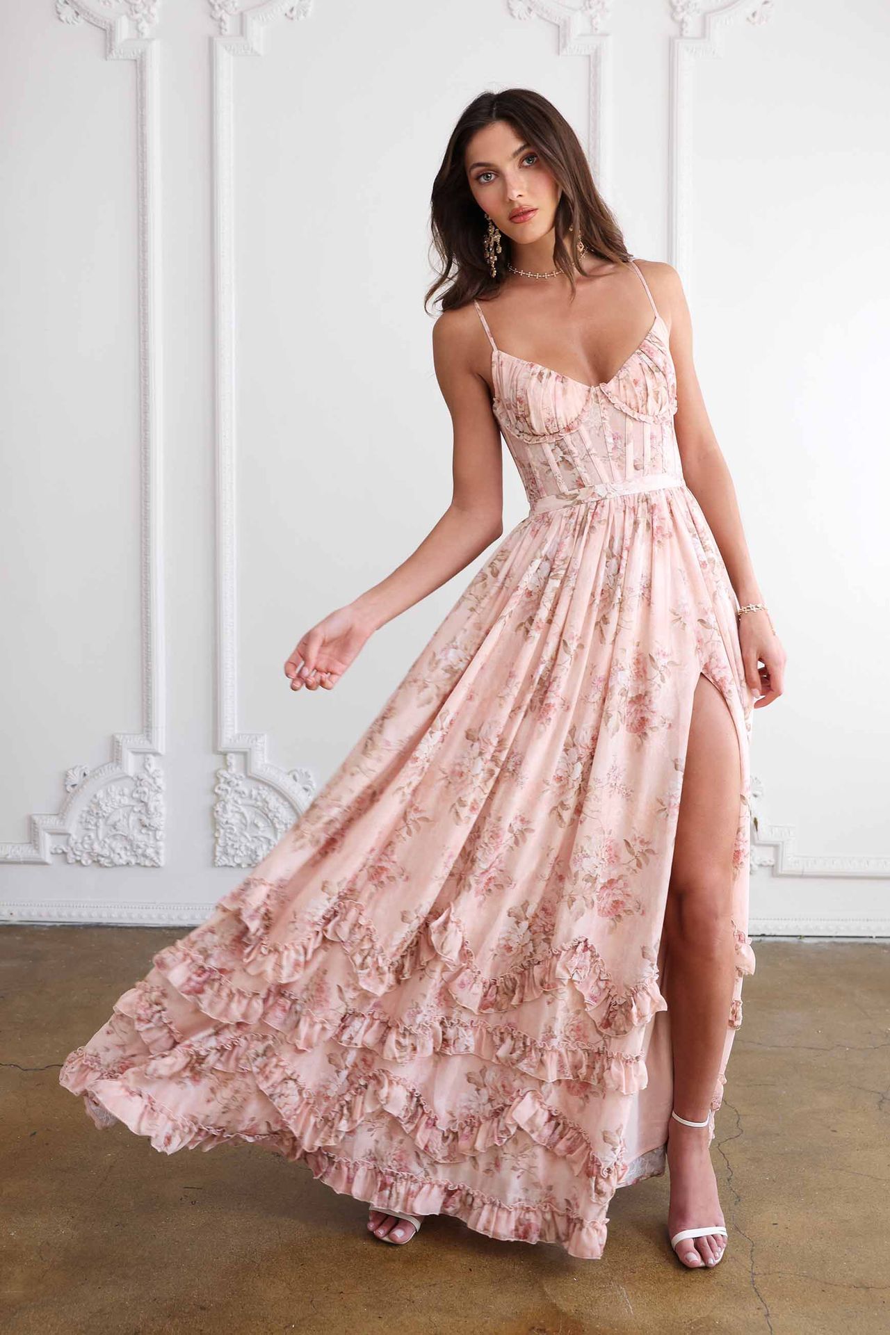 Women’s Floral Beach Dress, Summer Sling A-Line Sundress, Lightweight Vacation Seaside Outfit