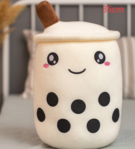 Melixy Boba Buddy Plush – Strawberry Milk Cup