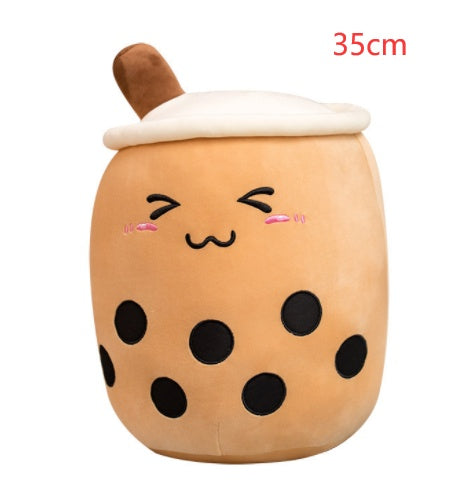 Melixy Boba Buddy Plush – Strawberry Milk Cup