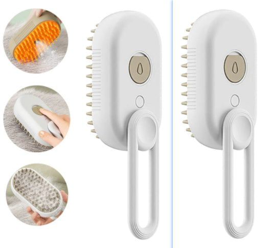 3-in-1 Steamy Pet Grooming Brush – Electric Spray Cat & Dog Comb for De-Shedding, Detangling & Massage