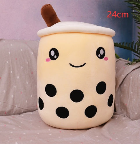 Melixy Boba Buddy Plush – Strawberry Milk Cup