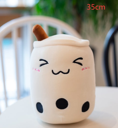 Melixy Boba Buddy Plush – Strawberry Milk Cup